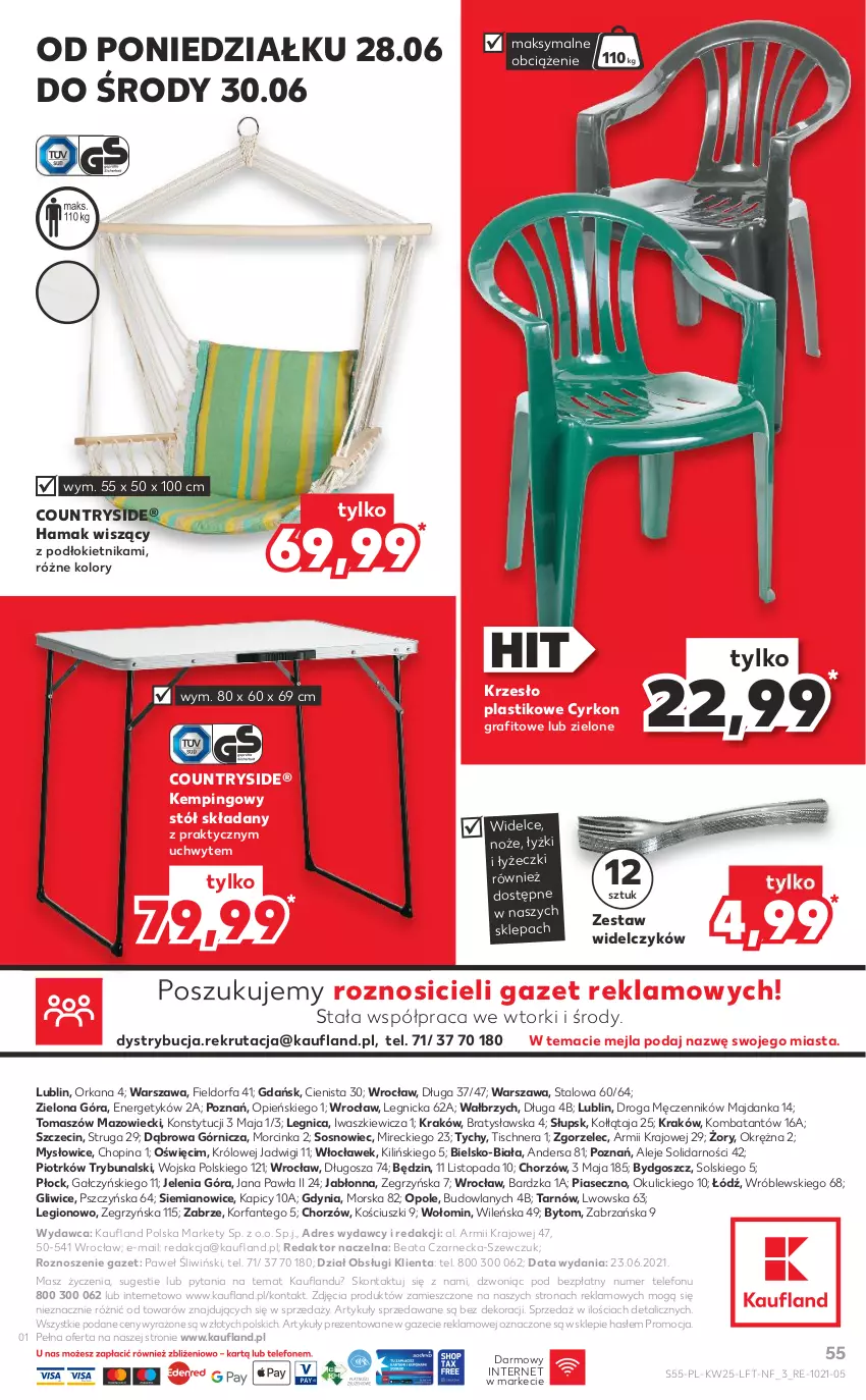 Gazetka promocyjna Kaufland - OFERTA TYGODNIA - ważna 24.06 do 30.06.2021 - strona 55 - produkty: Dres, Fa, Gra, Hama, Inka, Krzesło, Noż, Orka, Sos, Stół, Telefon, Top