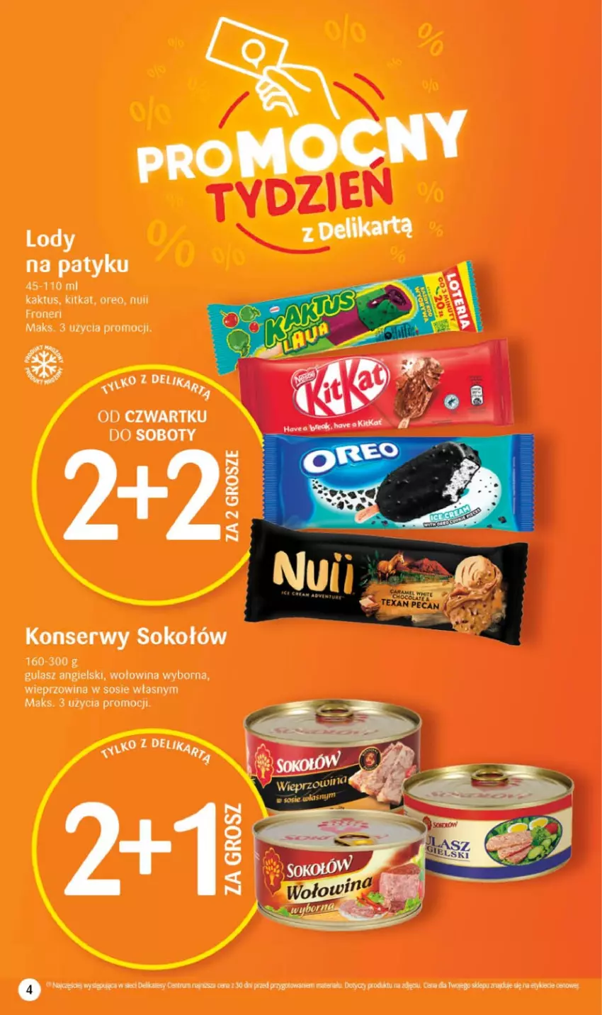 Gazetka promocyjna Delikatesy Centrum - Gazetka DC25 - ważna 29.06 do 05.07.2023 - strona 4 - produkty: Kaktus, Oreo, Rum, Sos, Wieprzowina, Wołowina