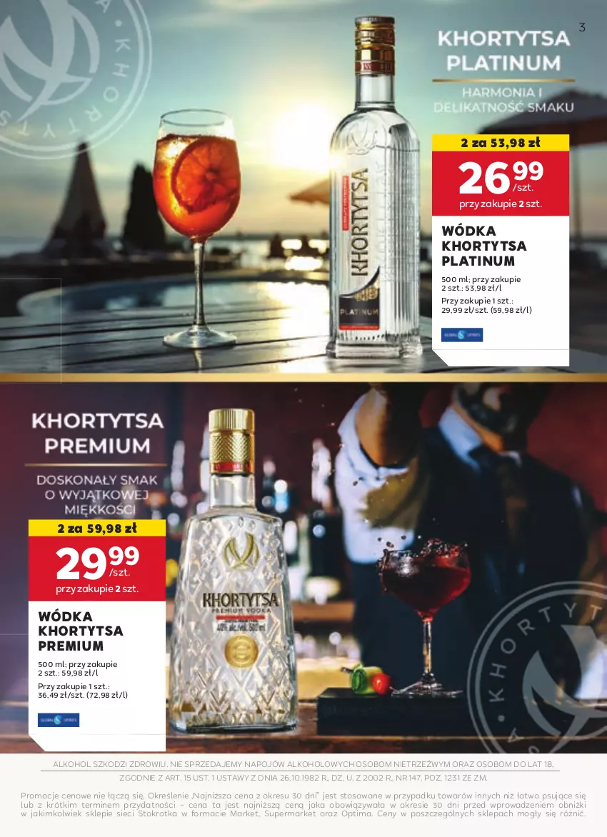 Gazetka promocyjna Stokrotka - Oferta alkoholowa - ważna 22.06 do 19.07.2024 - strona 3 - produkty: Optima, Wódka