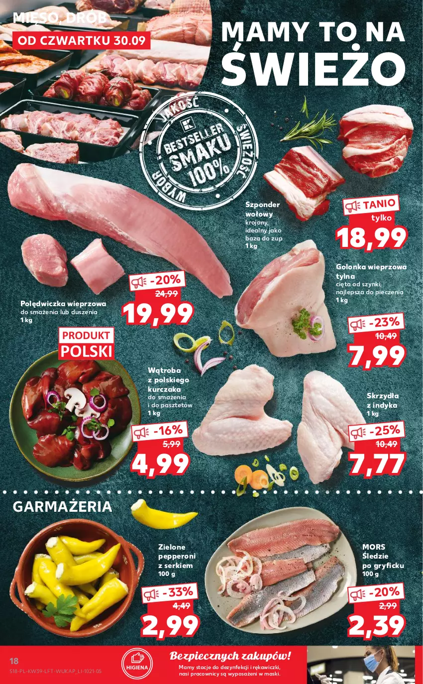 Gazetka promocyjna Kaufland - OFERTA TYGODNIA - ważna 30.09 do 06.10.2021 - strona 18 - produkty: Drób, Golonka wieprzowa, Gry, Kurczak, Mięso, Pasztet, Piec, Polędwiczka wieprzowa, Ser, Szponder wołowy