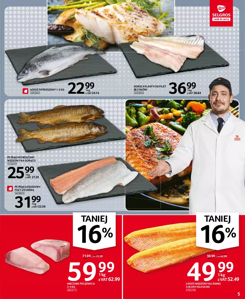 Gazetka promocyjna Selgros - Oferta spożywcza - ważna 21.01 do 03.02.2021 - strona 5 - produkty: Dorsz, Miecz, Miecznik, Polędwica, Pstrąg, Pstrąg łososiowy, Sos