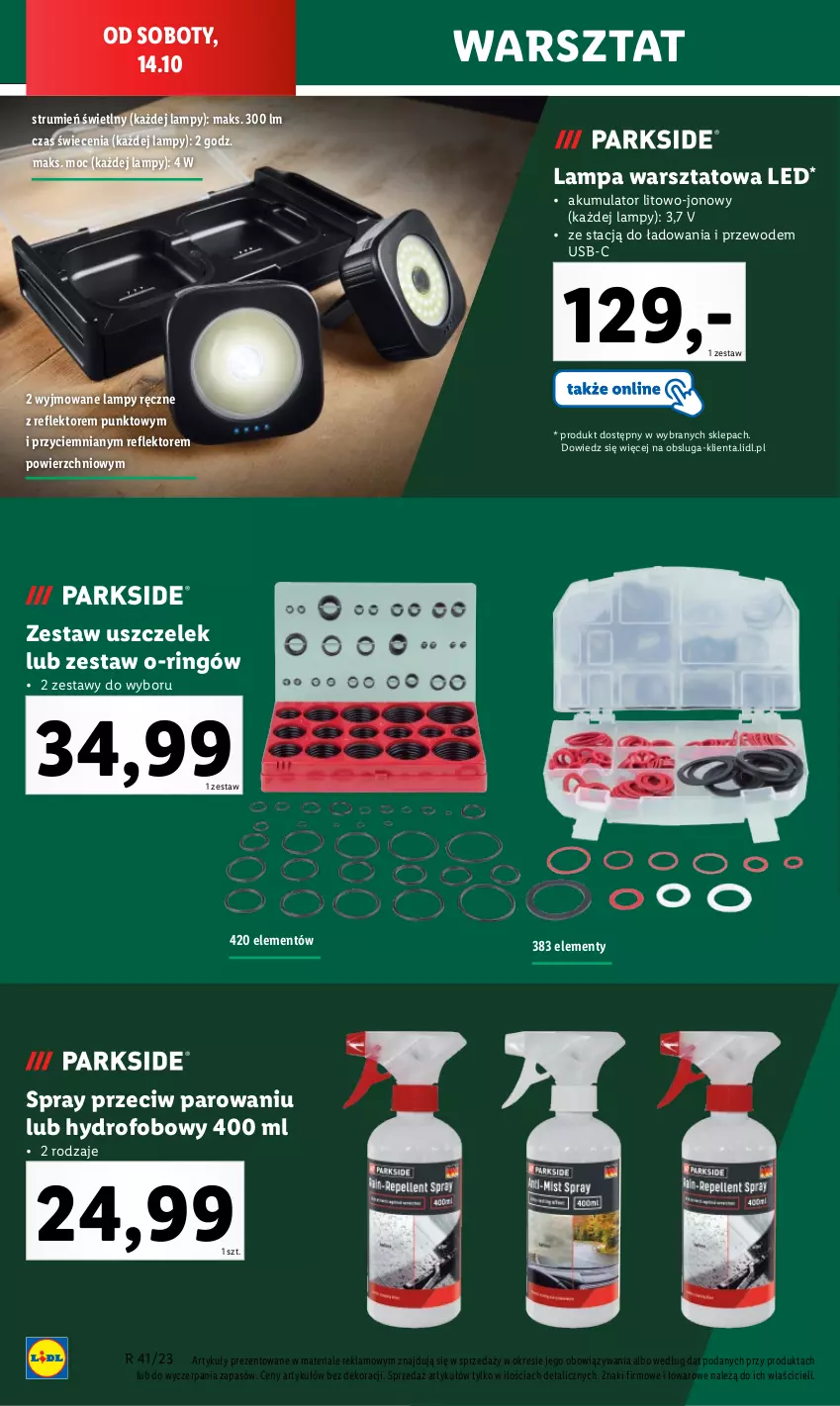 Gazetka promocyjna Lidl - GAZETKA - ważna 09.10 do 14.10.2023 - strona 40 - produkty: Akumulator, Lampa, Reflektor, Rum