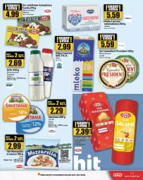 Gazetka promocyjna Topaz - Gazetka - Gazetka - ważna od 14.08 do 14.08.2024 - strona 13 - produkty: Mozzarella, Top, Sos, Ser, Mazdamer, Salami, Favita, Piątnica, Mlekovita, Sałat, Vita C, Camembert, Solan, Ser sałatkowo-kanapkowy, Masło, Kefir, Mleko, Fa