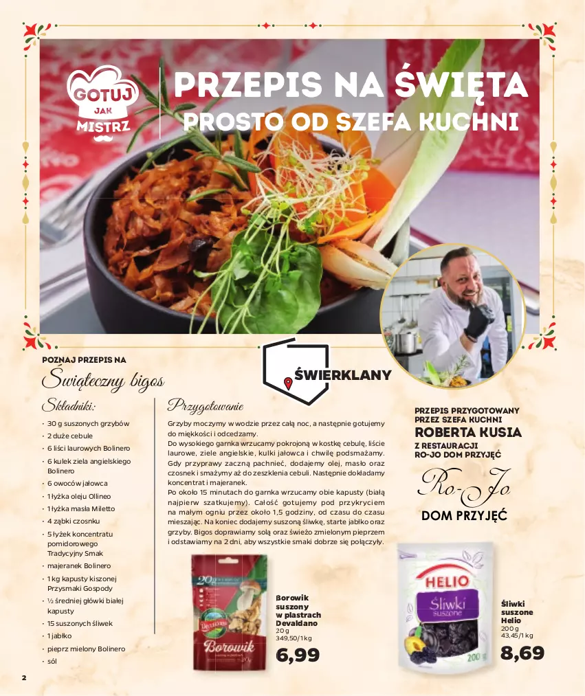 Gazetka promocyjna Netto - Oferta na Święta - ważna 08.12 do 24.12.2022 - strona 2 - produkty: Bigos, Czosnek, Fa, Grzyby, Helio, Laur, Masło, Olej, Pieprz, Przyprawy, Przysmaki, Sok, Sól, Ziele angielskie