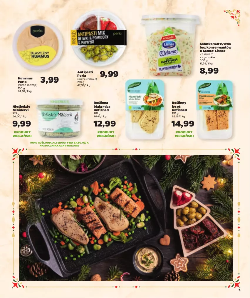 Gazetka promocyjna Netto - Oferta na Święta - ważna 08.12 do 24.12.2022 - strona 9 - produkty: Boczniak, Hummus, Lisner, Mus, Ryba, Sałat, Sałatka, Sałatka warzywna, Ser