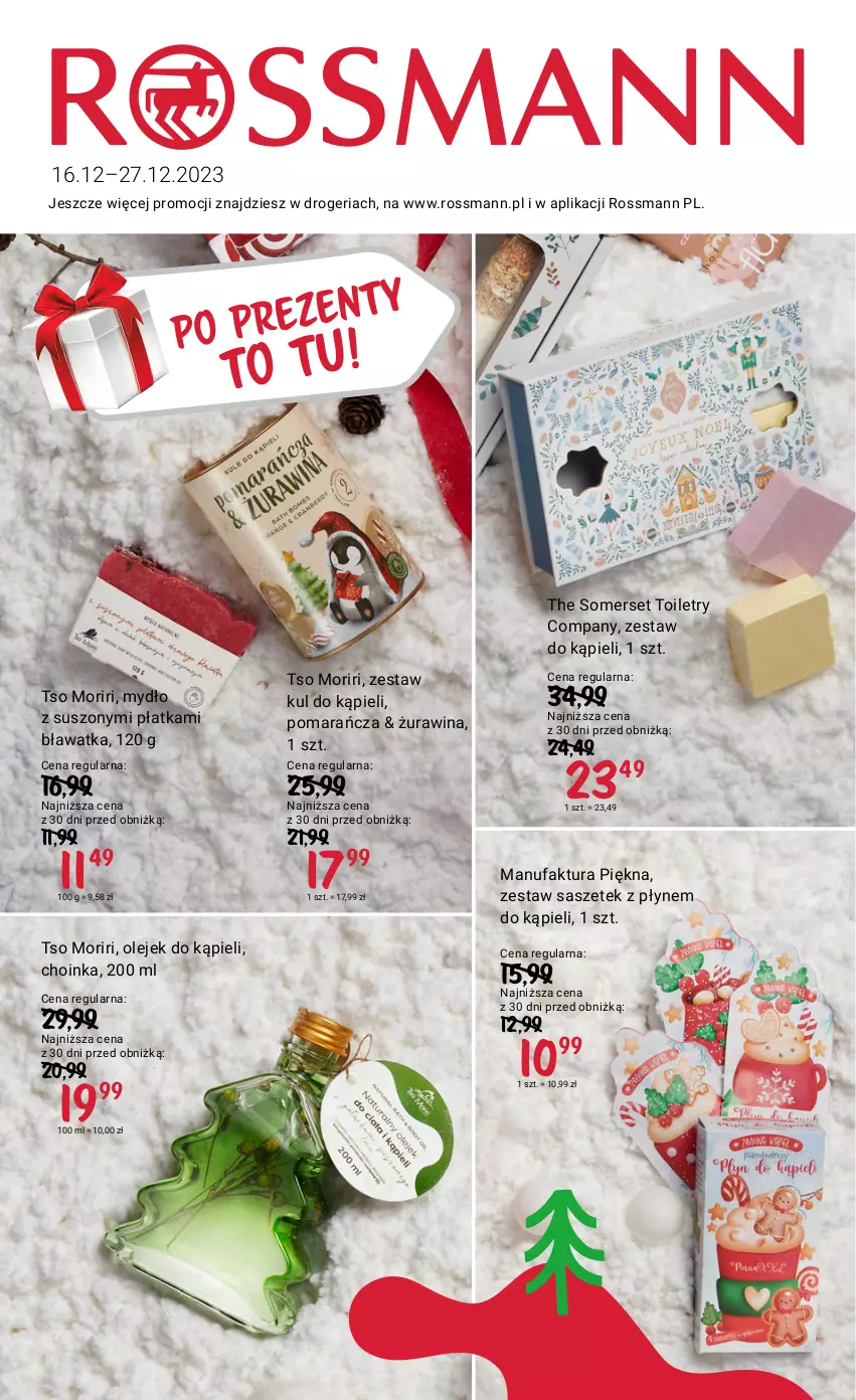 Gazetka promocyjna Rossmann - 16 grudnia - ważna 16.12 do 27.12.2023 - strona 1 - produkty: Choinka, Fa, Inka, Mydło, Olej