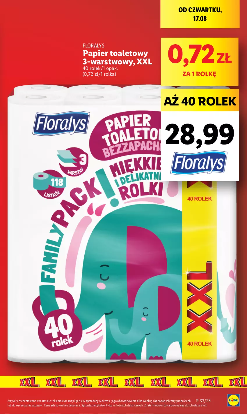 Gazetka promocyjna Lidl - GAZETKA - ważna 17.08 do 19.08.2023 - strona 11 - produkty: Flora, Papier, Papier toaletowy