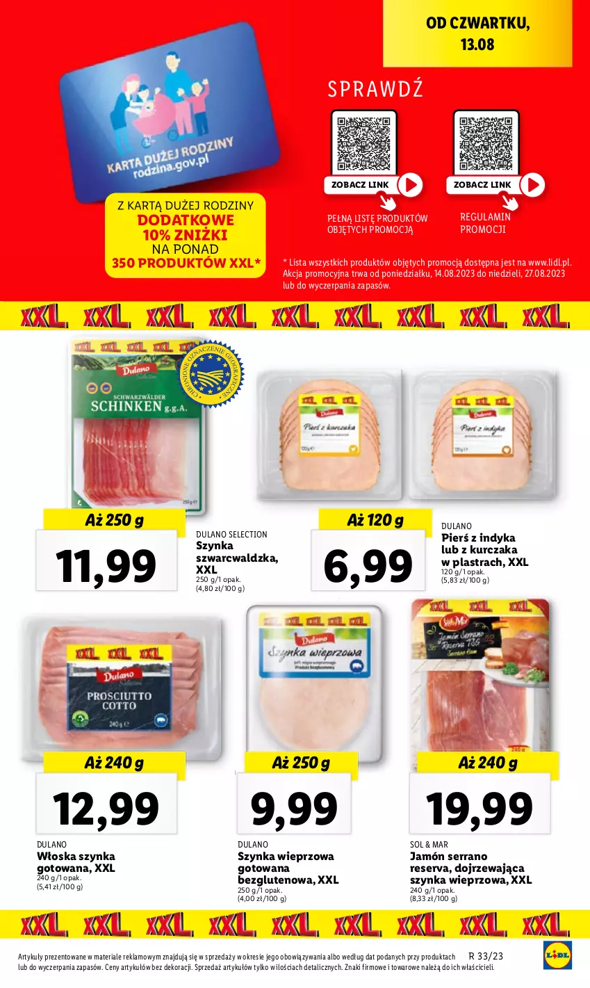 Gazetka promocyjna Lidl - GAZETKA - ważna 17.08 do 19.08.2023 - strona 19 - produkty: Dulano, Kurczak, Owoce, Szynka, Szynka wieprzowa, Warzywa, Warzywa i owoce