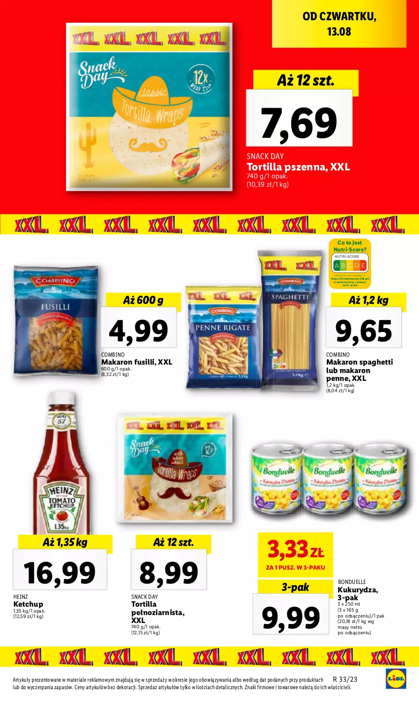 Gazetka promocyjna Lidl - GAZETKA - ważna 17.08 do 19.08.2023 - strona 21 - produkty: Bonduelle, Heinz, Ketchup, Makaron, Penne