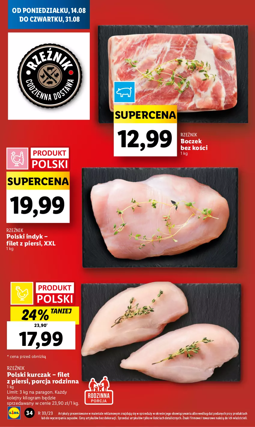 Gazetka promocyjna Lidl - GAZETKA - ważna 17.08 do 19.08.2023 - strona 40 - produkty: Boczek, Boczek bez kości, Gra, Kurczak, Olej, Por