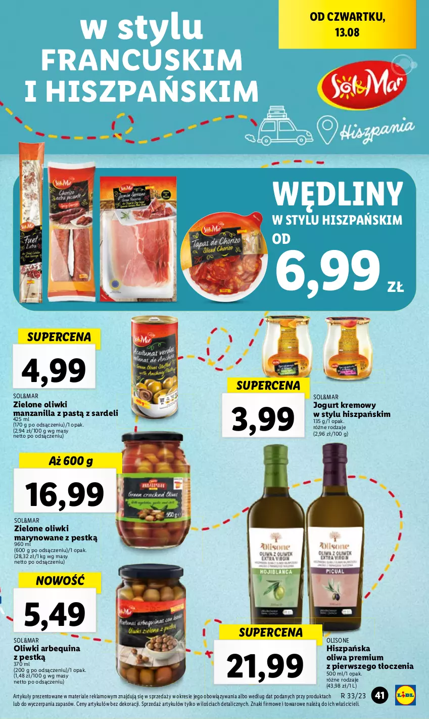 Gazetka promocyjna Lidl - GAZETKA - ważna 17.08 do 19.08.2023 - strona 47 - produkty: Oliwki