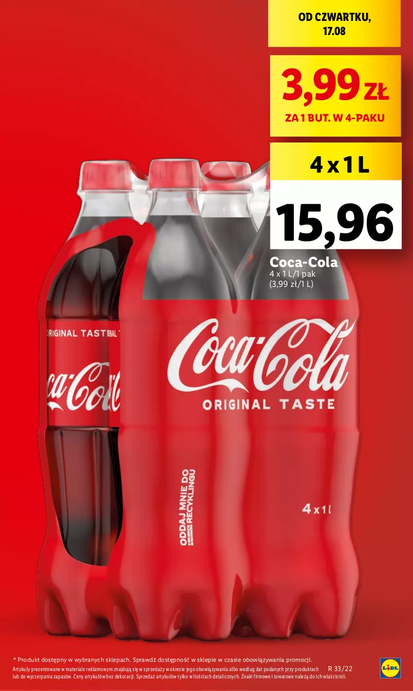 Gazetka promocyjna Lidl - GAZETKA - ważna 17.08 do 19.08.2023 - strona 9 - produkty: Coca-Cola