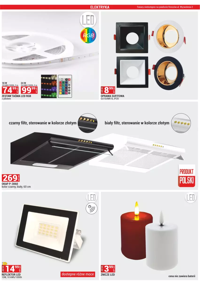 Gazetka promocyjna Merkury Market - ważna 02.11 do 30.11.2024 - strona 7 - produkty: Okap, Reflektor, Reflektor LED, Znicz, Znicze LED