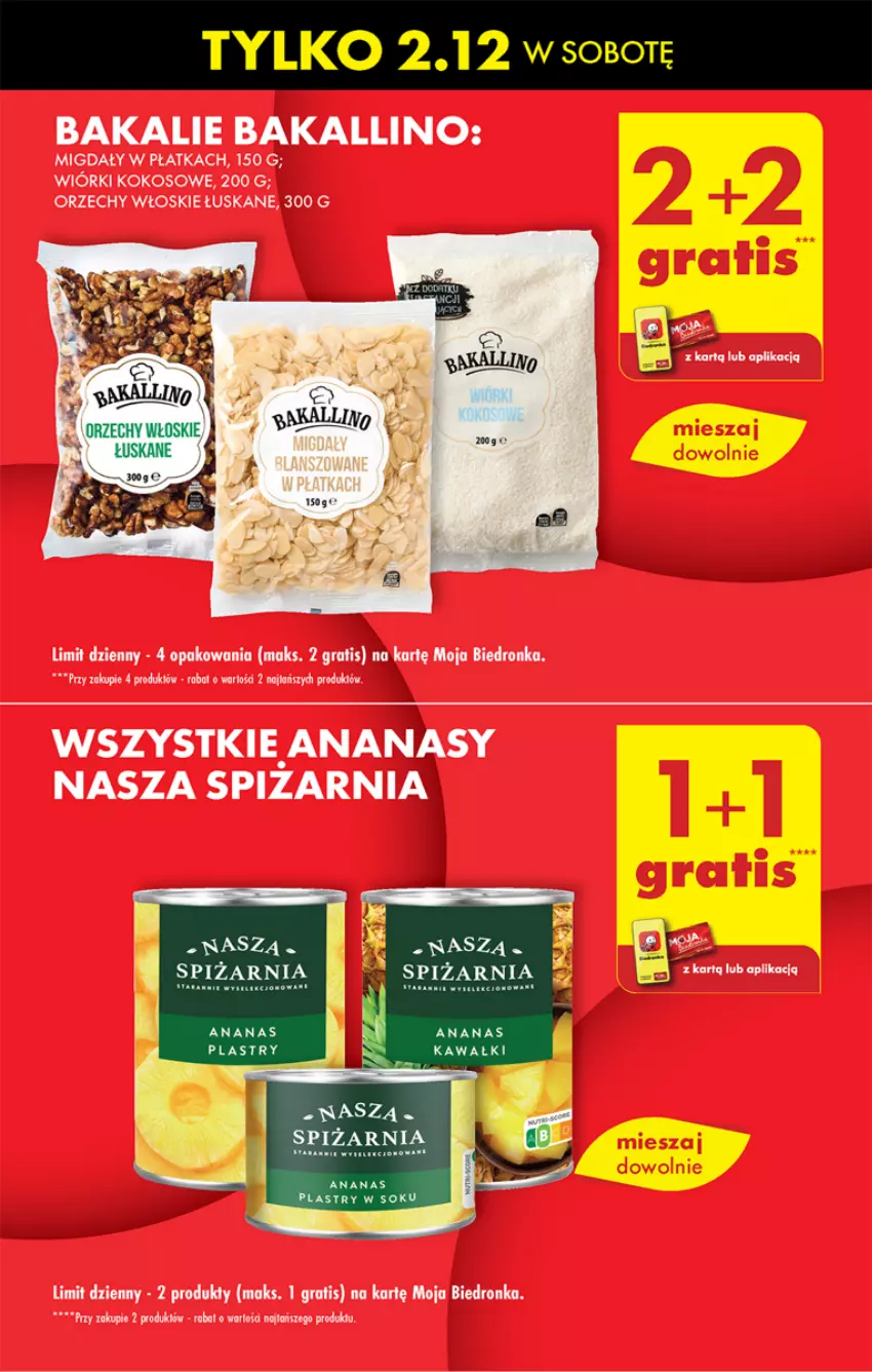 Gazetka promocyjna Biedronka - Od czwartku - ważna 30.11 do 06.12.2023 - strona 9 - produkty: Ananas, Dron, Gra, Kokos, Migdały, Orzechy włoskie, Wiórki kokosowe