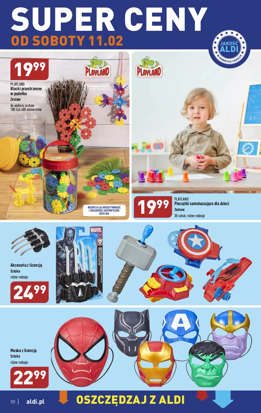 Gazetka promocyjna Aldi - Pełny katalog - ważna 06.02 do 11.02.2023 - strona 30 - produkty: Dzieci, Klocki, Maska, Piec, Tusz