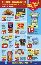 Gazetka promocyjna Aldi - Pełny katalog - Gazetka - ważna od 11.02 do 11.02.2023 - strona 5 - produkty: Makaron, Jogurt naturalny, Müllermilch, Zupa, Zott, Jogurt, Kajzerka, Zupa pomidorowa, Pasztet, Margaryna, Podlaski, Pudding, Müller, Mleko zagęszczone, Flora, Kiełbasa, Hortex, Mleko, Kiełbasa śląska