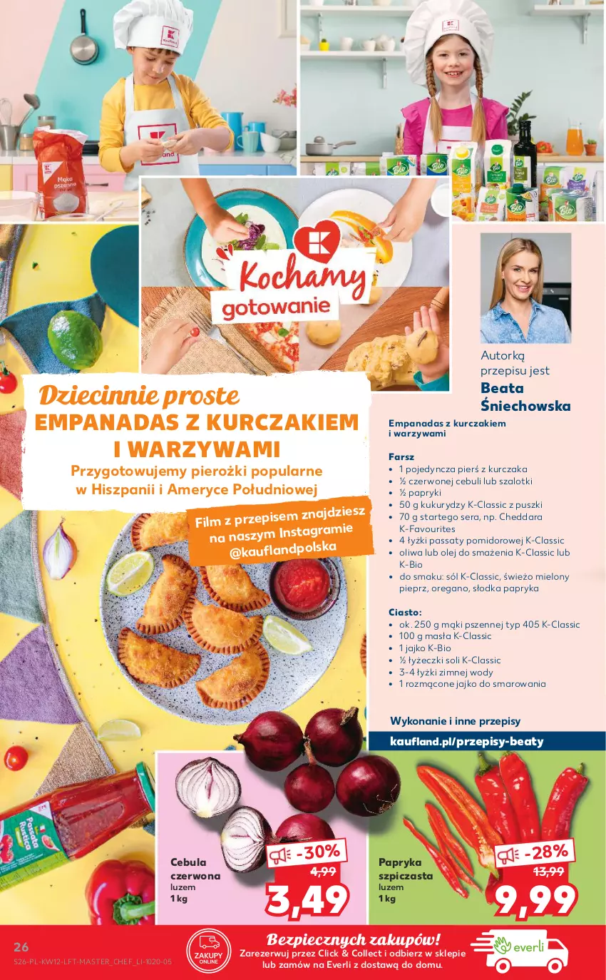 Gazetka promocyjna Kaufland - OFERTA TYGODNIA - ważna 25.03 do 30.03.2021 - strona 26 - produkty: Cebula, Cebula czerwona, Cheddar, Dzieci, Fa, Gra, Kurczak, Olej, Papryka, Piec, Pieprz, Ser, Sól, Szal, Szpic, Warzywa