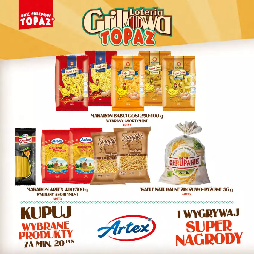 Gazetka promocyjna Topaz - Gazetka - ważna 15.04 do 09.06.2024 - strona 18 - produkty: Dada, Gry, Makaron, Ryż, Wafle