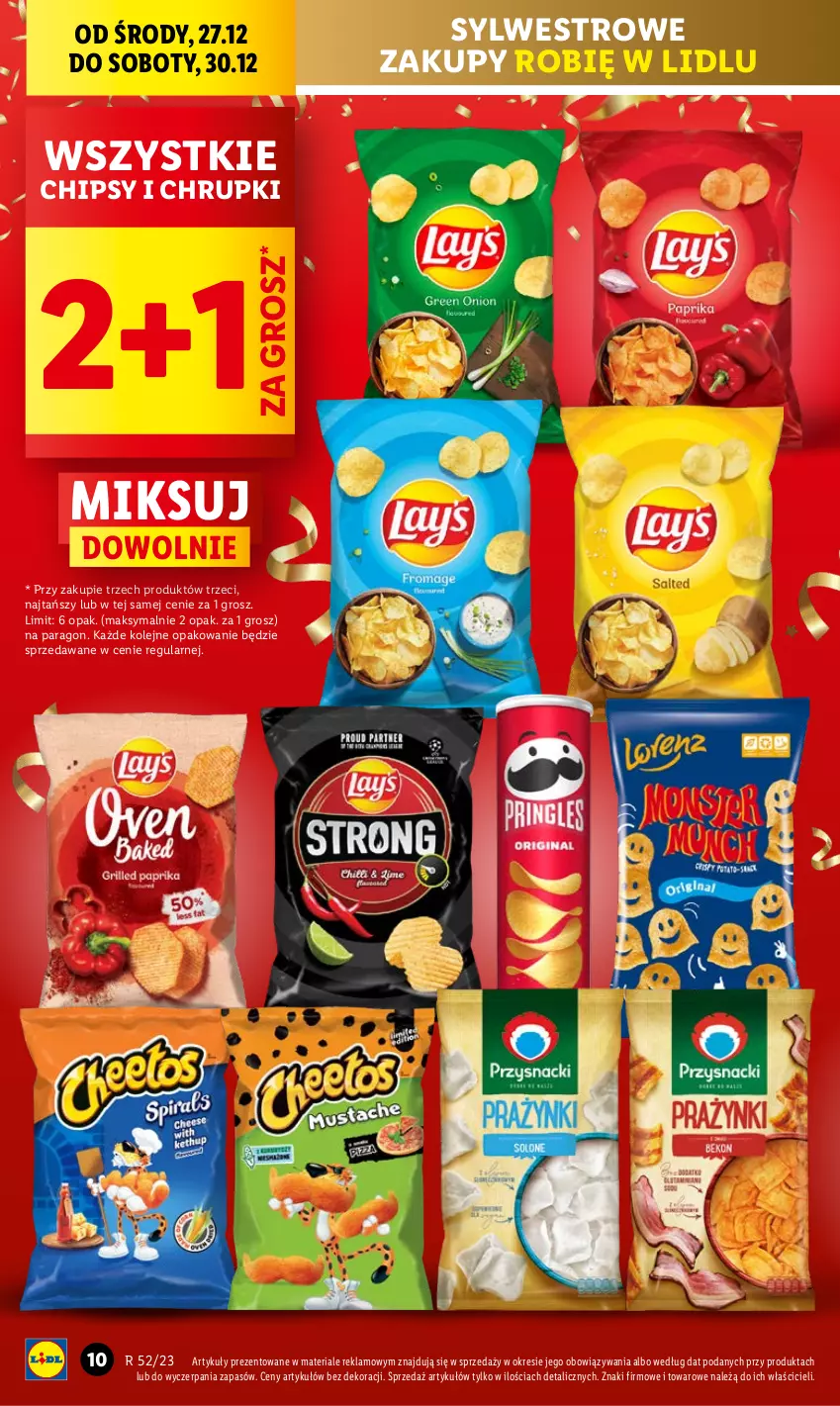 Gazetka promocyjna Lidl - GAZETKA - ważna 27.12 do 30.12.2023 - strona 10 - produkty: Chipsy, Chrupki, Olej