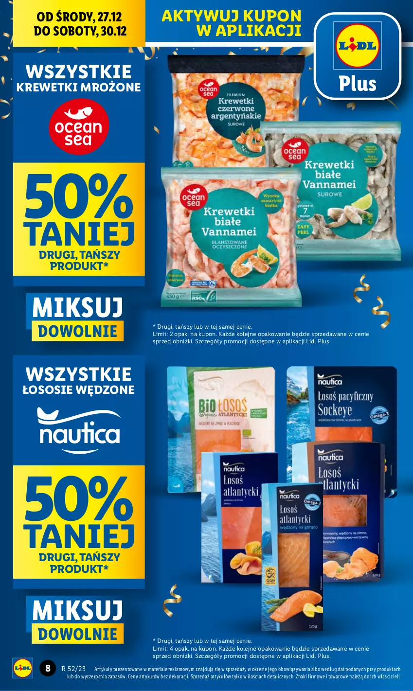 Gazetka promocyjna Lidl - GAZETKA - ważna 27.12 do 30.12.2023 - strona 8 - produkty: Krewetki, Olej, Sos