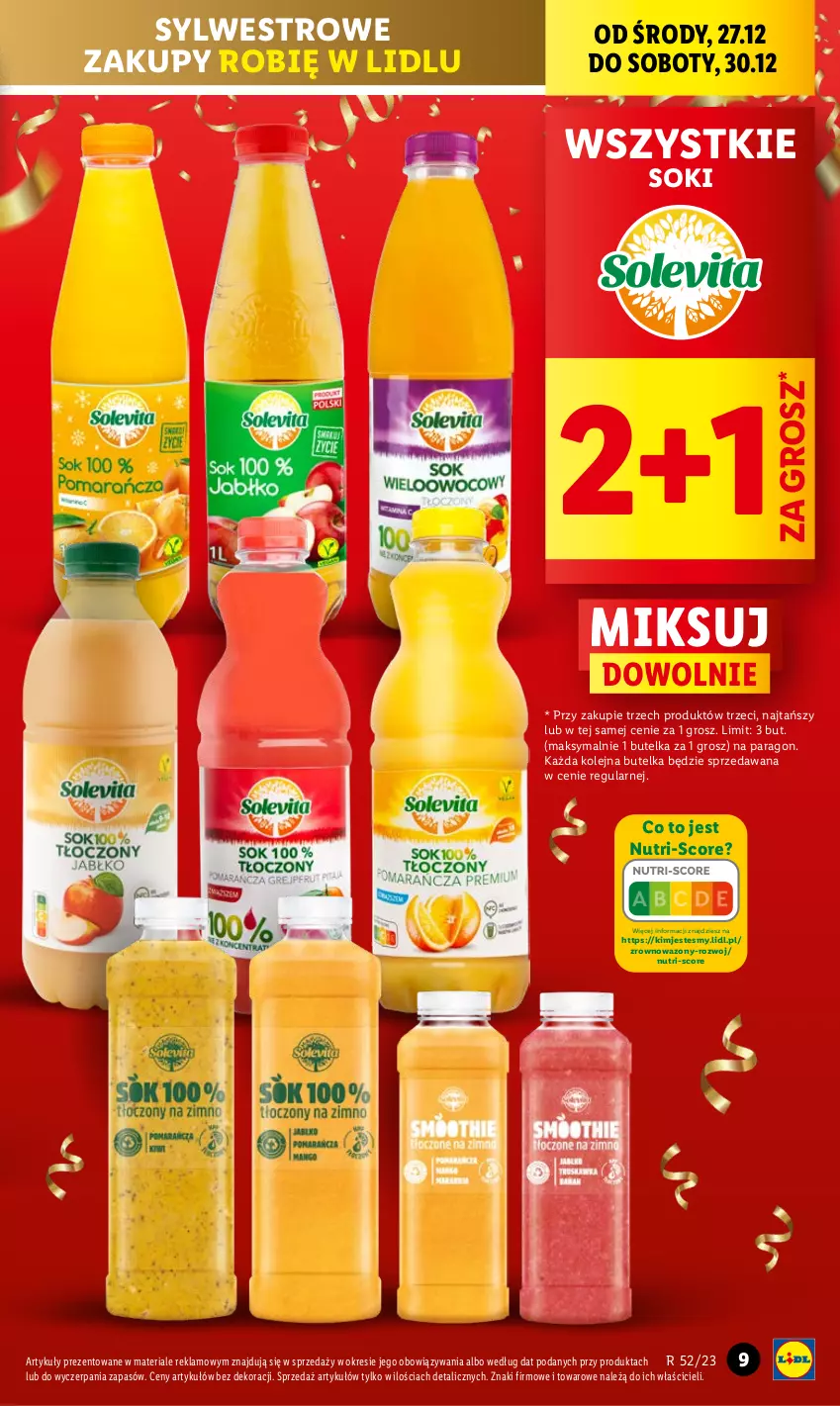 Gazetka promocyjna Lidl - GAZETKA - ważna 27.12 do 30.12.2023 - strona 9 - produkty: Olej, Sok, Wazon