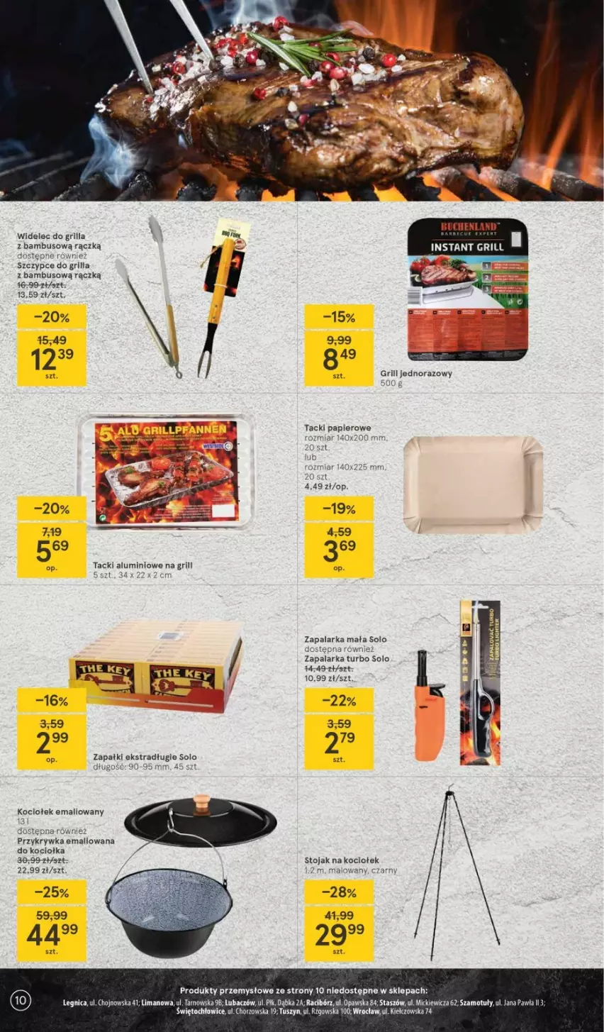 Gazetka promocyjna Tesco - Tesco gazetka - przyszły tydzień - ważna 27.05 do 01.06.2021 - strona 10 - produkty: Grill, Koc, Papier, Stojak, Szczypce, Tusz, Widelec, Zapalarka