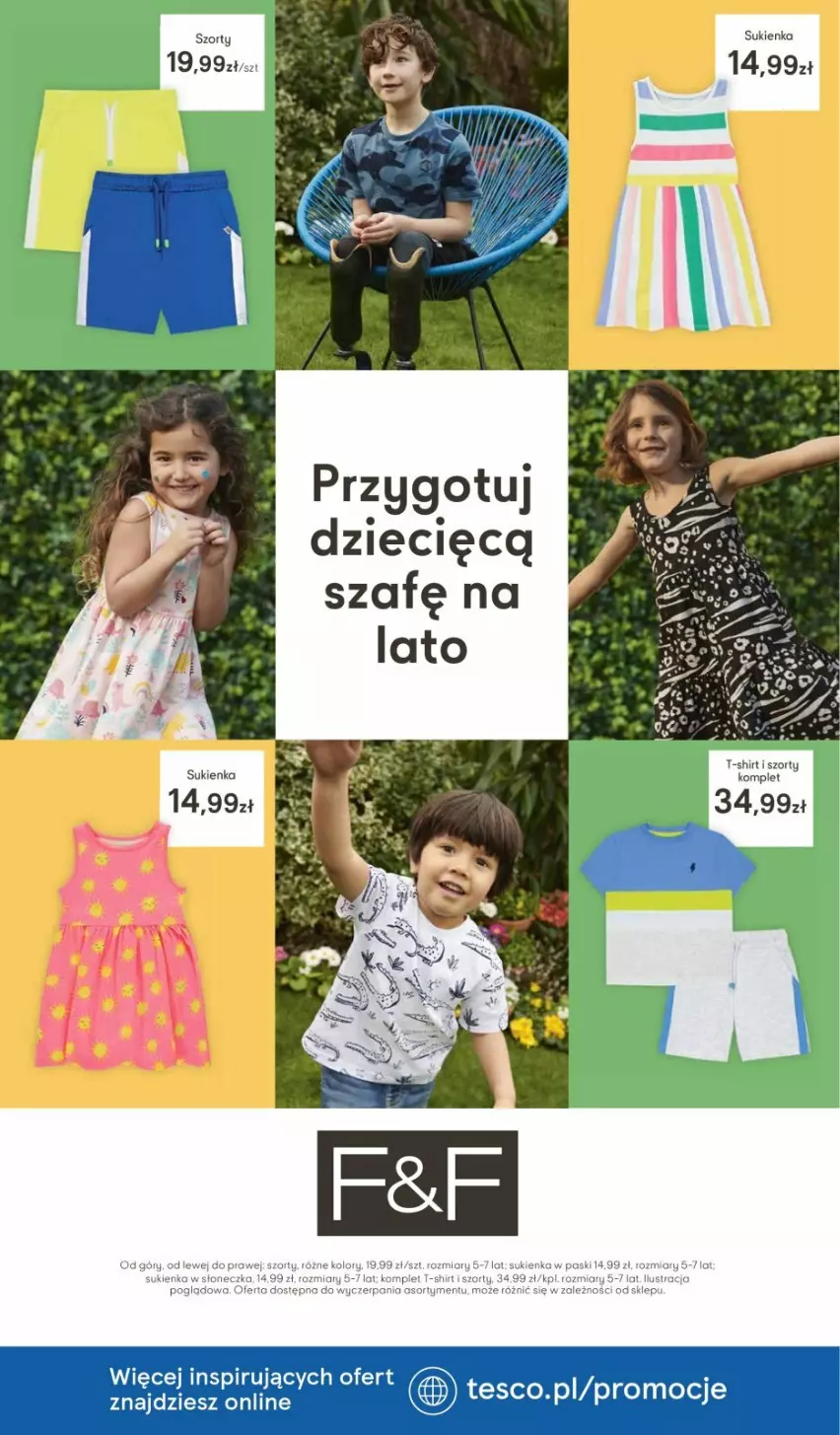 Gazetka promocyjna Tesco - Tesco gazetka - przyszły tydzień - ważna 27.05 do 01.06.2021 - strona 21 - produkty: Dzieci, Sukienka, Szorty, T-shirt