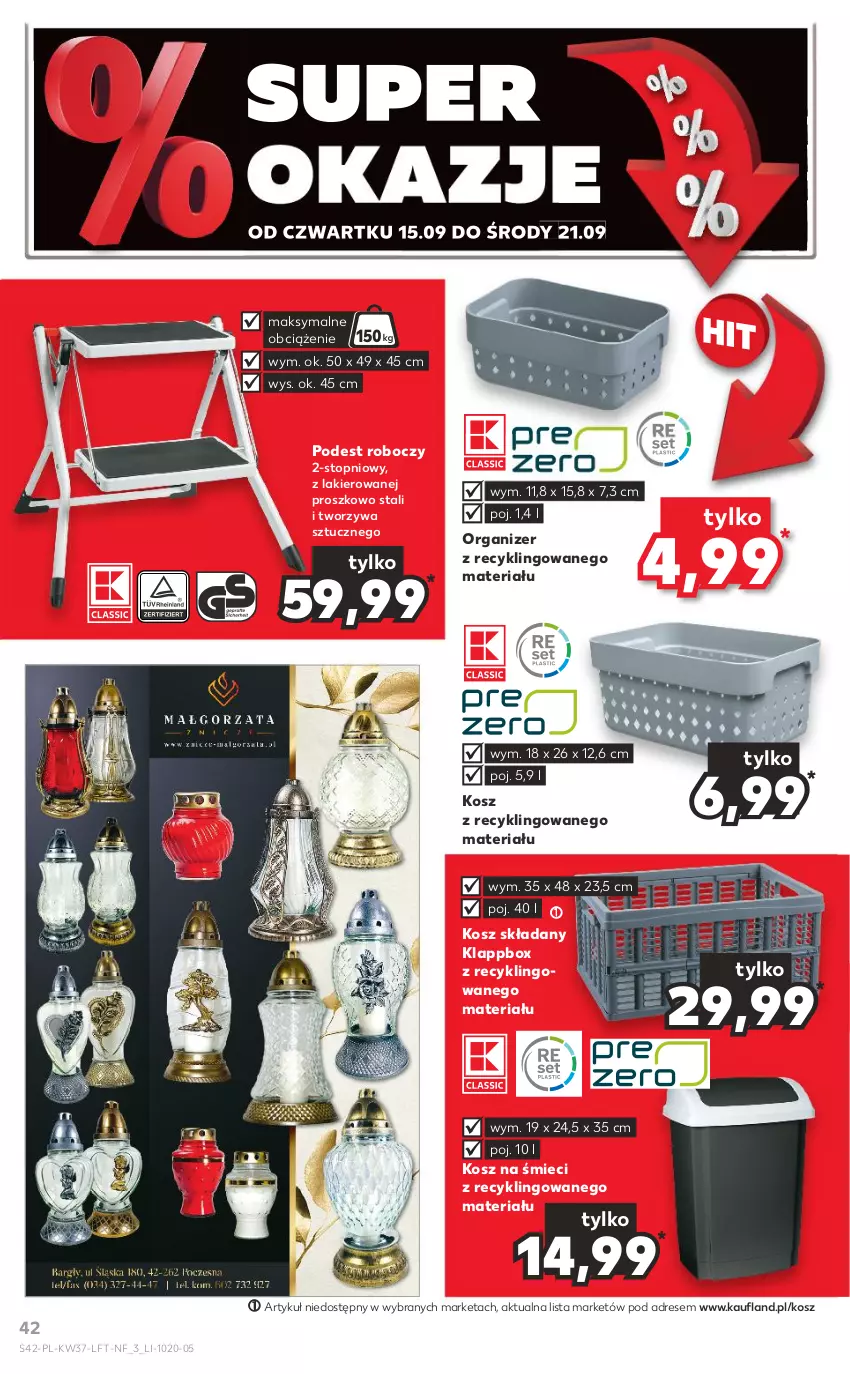 Gazetka promocyjna Kaufland - OFERTA TYGODNIA - ważna 15.09 do 21.09.2022 - strona 42 - produkty: Dres, Kosz, Lakier, Organizer, Top