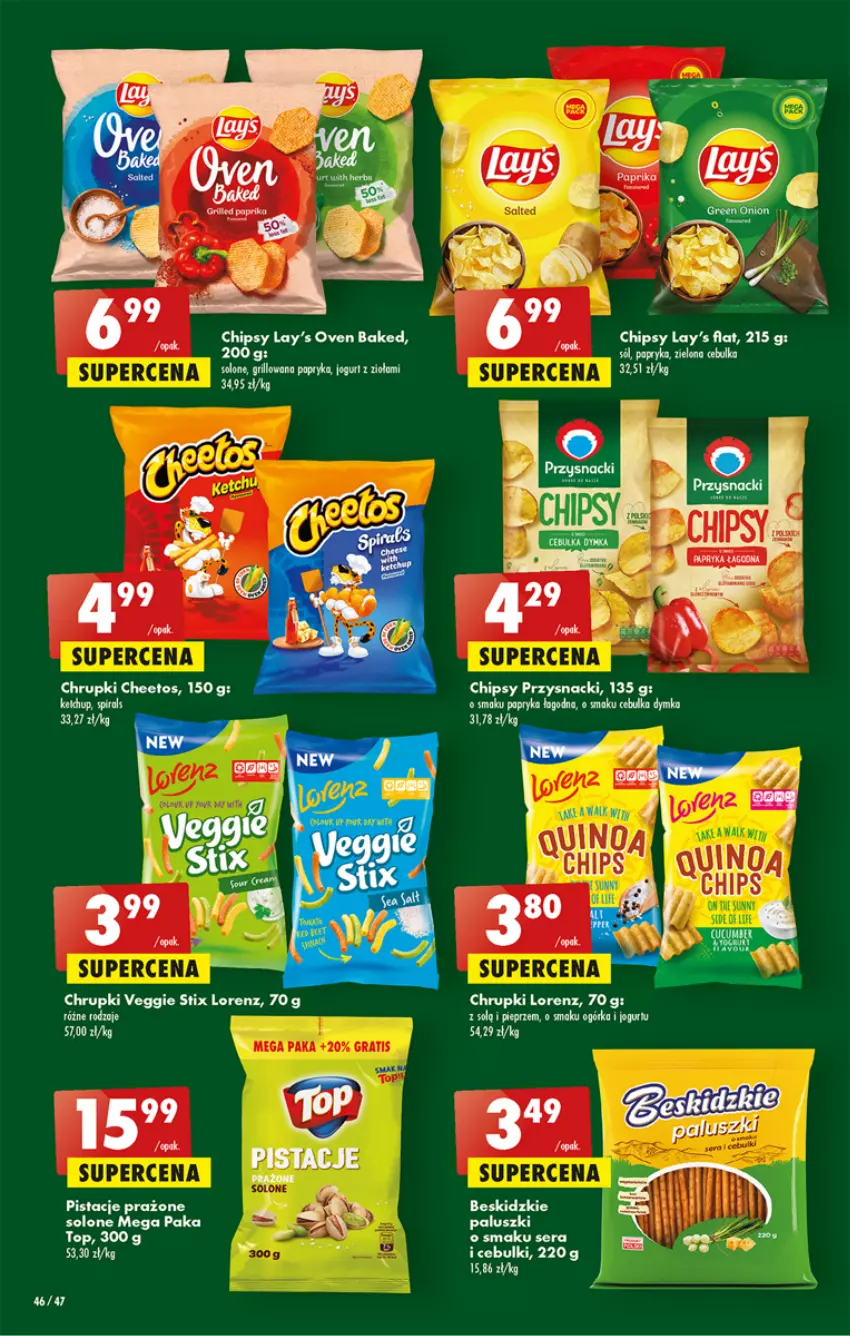 Gazetka promocyjna Biedronka - Gazetka - Biedronka.pl - ważna 22.12 do 28.12.2022 - strona 46 - produkty: Beskidzki, Cheetos, Chipsy, Chrupki, Grill, Lorenz, Papryka, Pieprz, Pistacje, Przysnacki, Ser