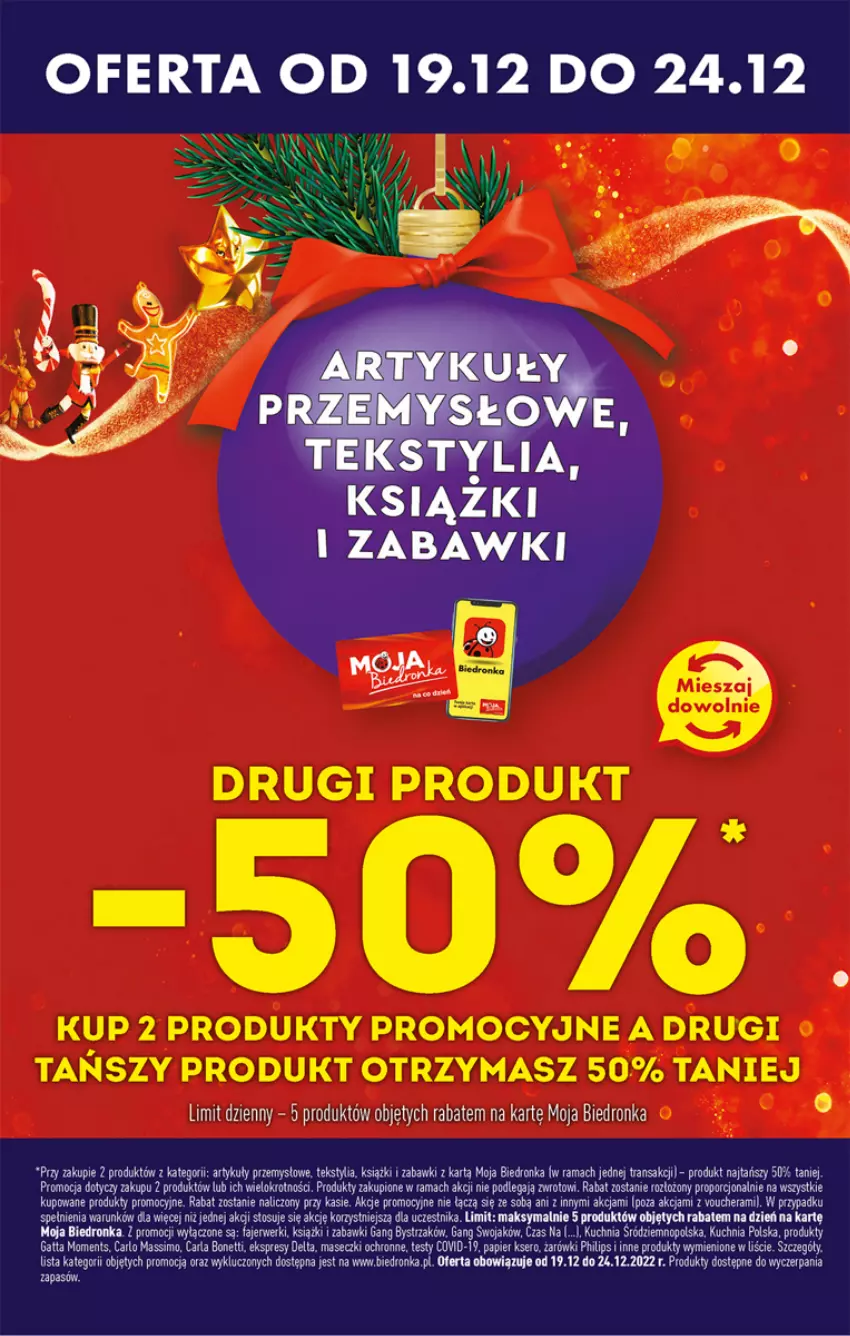 Gazetka promocyjna Biedronka - Gazetka - Biedronka.pl - ważna 22.12 do 28.12.2022 - strona 56 - produkty: Dron, Fa, Gatta, Kuchnia, Moments, Papier, Philips, Por, Rama, Ser, Tran