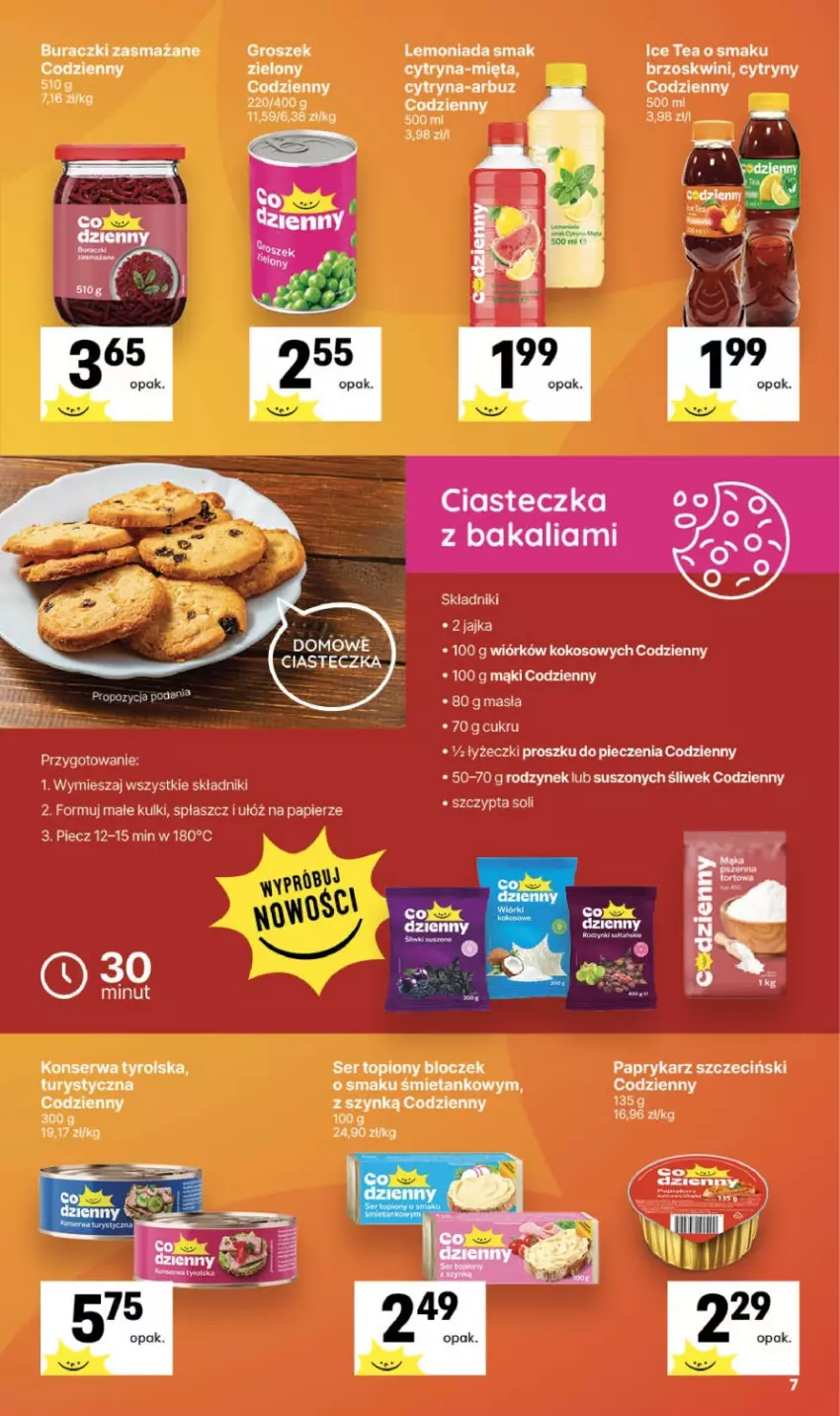 Gazetka promocyjna Delikatesy Centrum - Franczyza DC39 Czwartek - ważna 24.09 do 30.09.2026 - strona 7 - produkty: Arbuz, Buraczki, Cytryny, Groszek, Kokos, Lemoniada, Mięta, Papier, Papryka, Paprykarz, Paprykarz szczeciński, Piec, Płaszcz, Ser, Ser topiony, Top