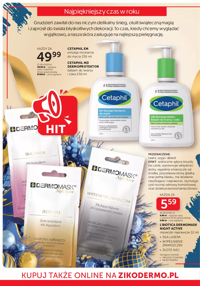 Gazetka promocyjna Ziko - Gazetka Ziko Dermo - ważna 12.12 do 26.12.2024 - strona 2 - produkty: Cetaphil, Emulsja, L'Biotica, Mars, Mop, O nas, Ser, Tera