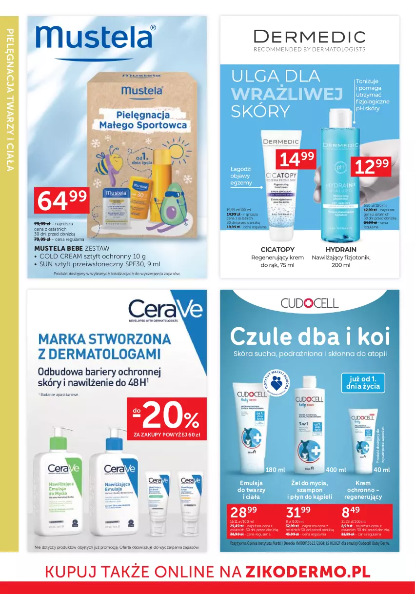 Gazetka promocyjna Ziko - Gazetka Ziko Dermo - ważna 12.12 do 26.12.2024 - strona 8 - produkty: Cold Cream, Emulsja, Mus, Mustela, Płyn do kąpieli, Szampon, Top