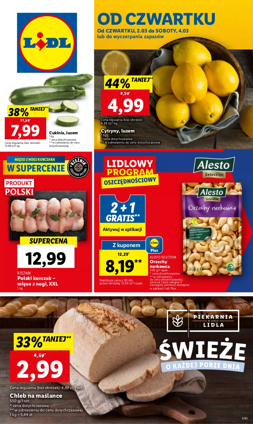 Gazetka promocyjna Lidl - GAZETKA - ważna 02.03 do 04.03.2023 - strona 1 - produkty: Chleb, Cytryny, Gra, Kurczak, Mięso