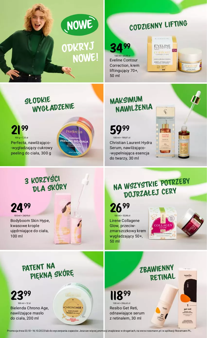 Gazetka promocyjna Rossmann - 3 października - ważna 03.10 do 16.10.2023 - strona 2 - produkty: Bielenda, Body, Cukrowy peeling, Eveline, Krem wygładzający, Laur, Lirene, Mars, Masło, Masło do ciała, Peeling, Perfecta, Rum, Ser, Serum