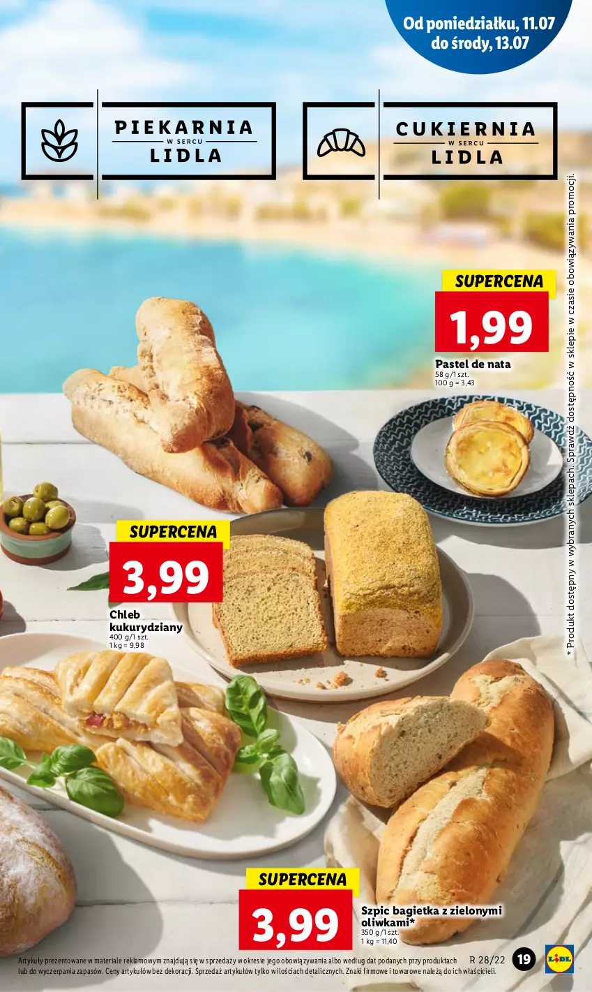 Gazetka promocyjna Lidl - GAZETKA - ważna 11.07 do 13.07.2022 - strona 19 - produkty: Bagietka, Chleb, Szpic