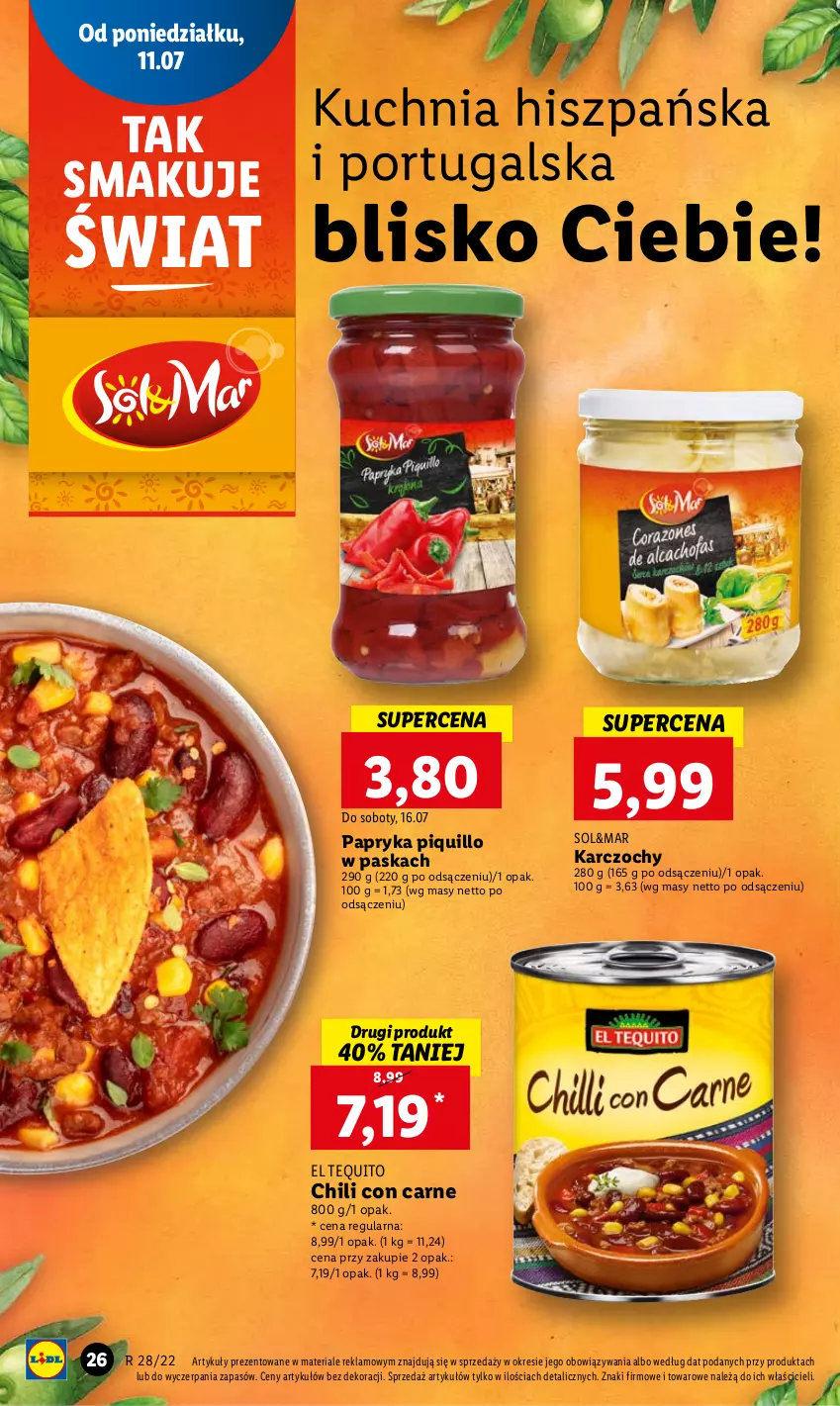 Gazetka promocyjna Lidl - GAZETKA - ważna 11.07 do 13.07.2022 - strona 26 - produkty: Karczochy, Kuchnia, Papryka, Por