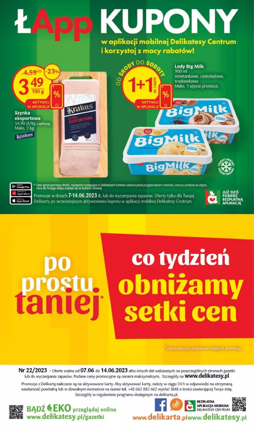 Gazetka promocyjna Delikatesy Centrum - Gazetka DC22 - ważna 07.06 do 14.06.2023 - strona 32 - produkty: Big Milk, Gra, Lody, Mobil, Por, Rum, Sport