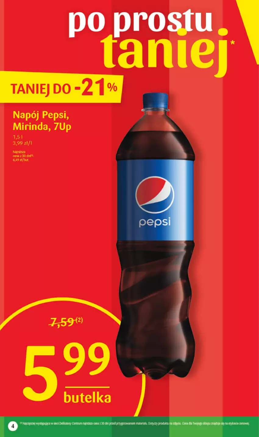 Gazetka promocyjna Delikatesy Centrum - Gazetka DC22 - ważna 07.06 do 14.06.2023 - strona 4 - produkty: Napój, Pepsi