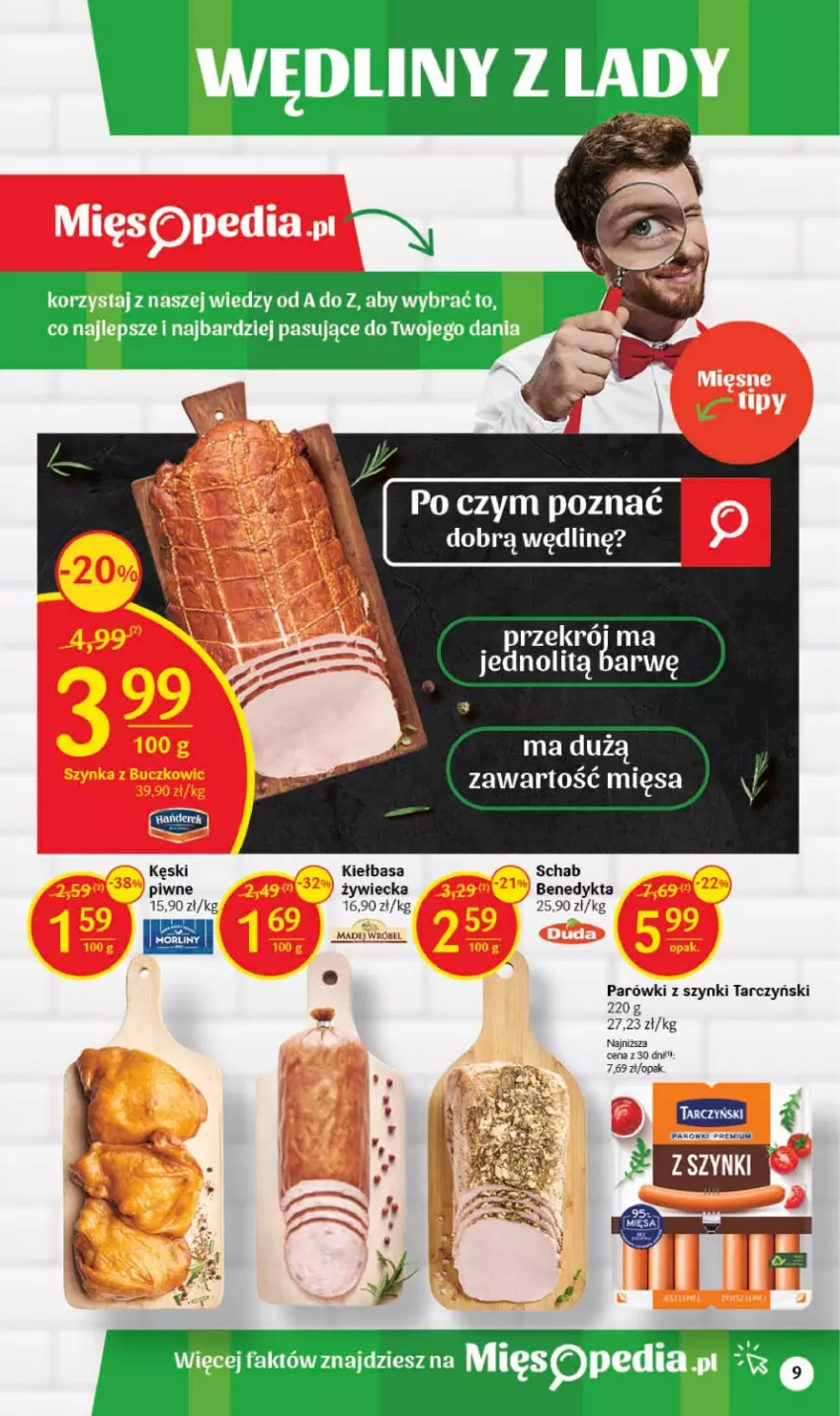 Gazetka promocyjna Delikatesy Centrum - Gazetka DC22 - ważna 07.06 do 14.06.2023 - strona 9 - produkty: Fa, Kiełbasa, Morliny, Parówki, Parówki z szynki, Tarczyński