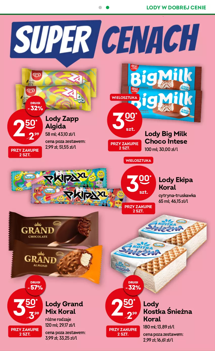 Gazetka promocyjna Żabka - ważna 07.06 do 20.06.2023 - strona 17 - produkty: Algida, Big Milk, Gra, LG, Lody