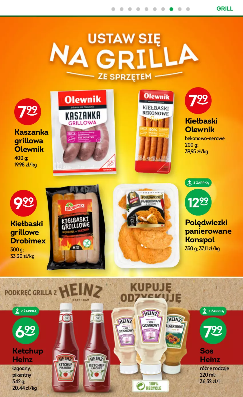 Gazetka promocyjna Żabka - ważna 07.06 do 20.06.2023 - strona 30 - produkty: Beko, Drobimex, Grill, Heinz, Kasza, Kaszanka, Ketchup, Olewnik, Polędwiczki panierowane, Ser, Sos