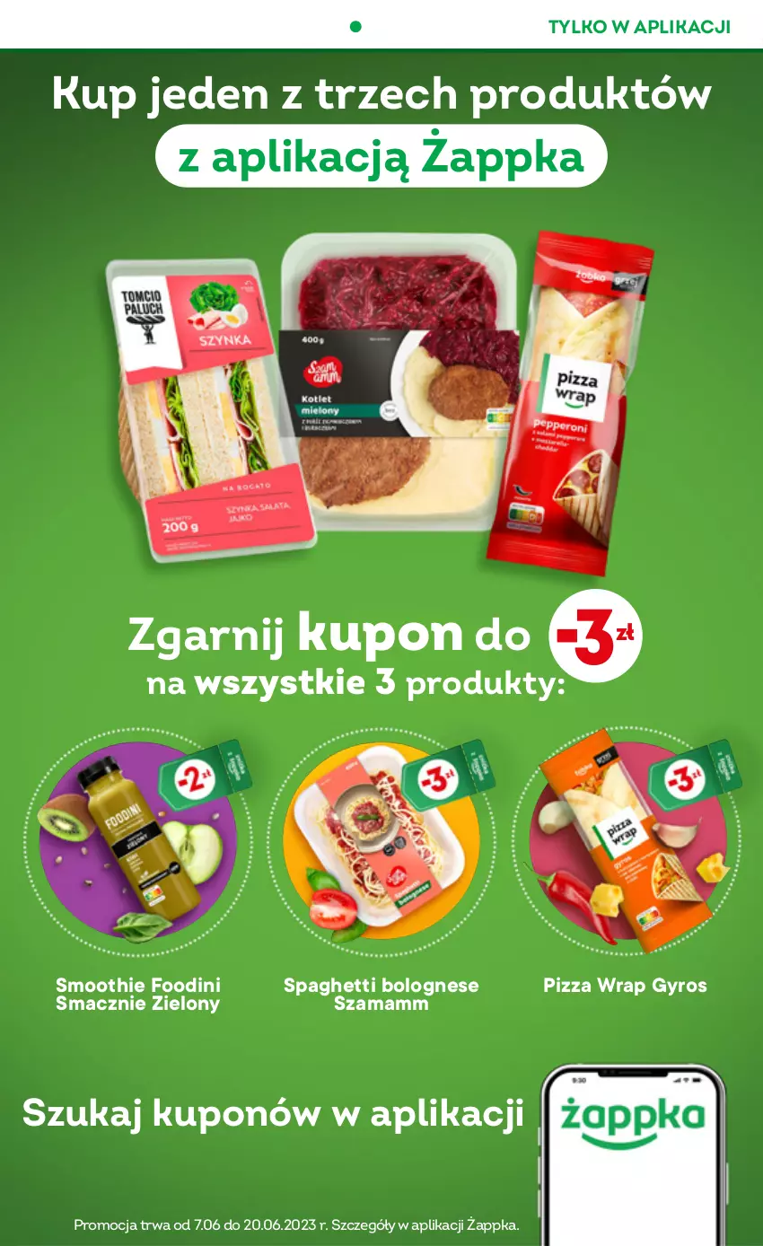 Gazetka promocyjna Żabka - ważna 07.06 do 20.06.2023 - strona 9 - produkty: Edam, Gyros, Kurczak, Pizza, Pur, Ser, Smoothie, Spaghetti, Warzywa