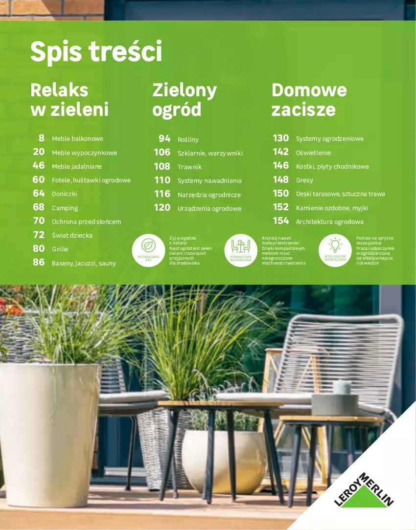 Gazetka promocyjna Leroy Merlin - Gazetka Leroy Merlin - ważna 22.03 do 31.08.2023 - strona 5 - produkty: Chodnik, Fotel, Gra, Gres, Grill, Jadalnia, Meble, Ogród