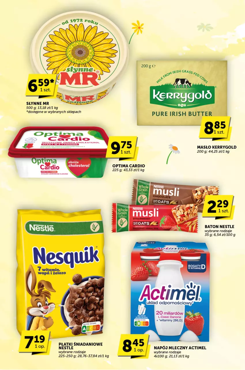 Gazetka promocyjna ABC - ważna 04.04 do 16.04.2024 - strona 7 - produkty: Actimel, Baton, Danio, Danone, Fa, HP, Masło, Napój, Napój mleczny, Optima, Optima Cardio, Słynne, Woda