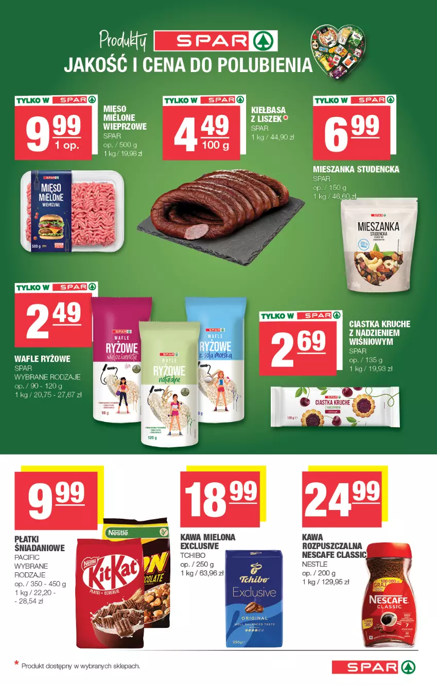 Gazetka promocyjna Spar - Spar - ważna 13.07 do 23.07.2025 - strona 5 - produkty: Ciastka, Fa, Kiełbasa, Mięso, Mieszanka studencka, Ryż, Wafle