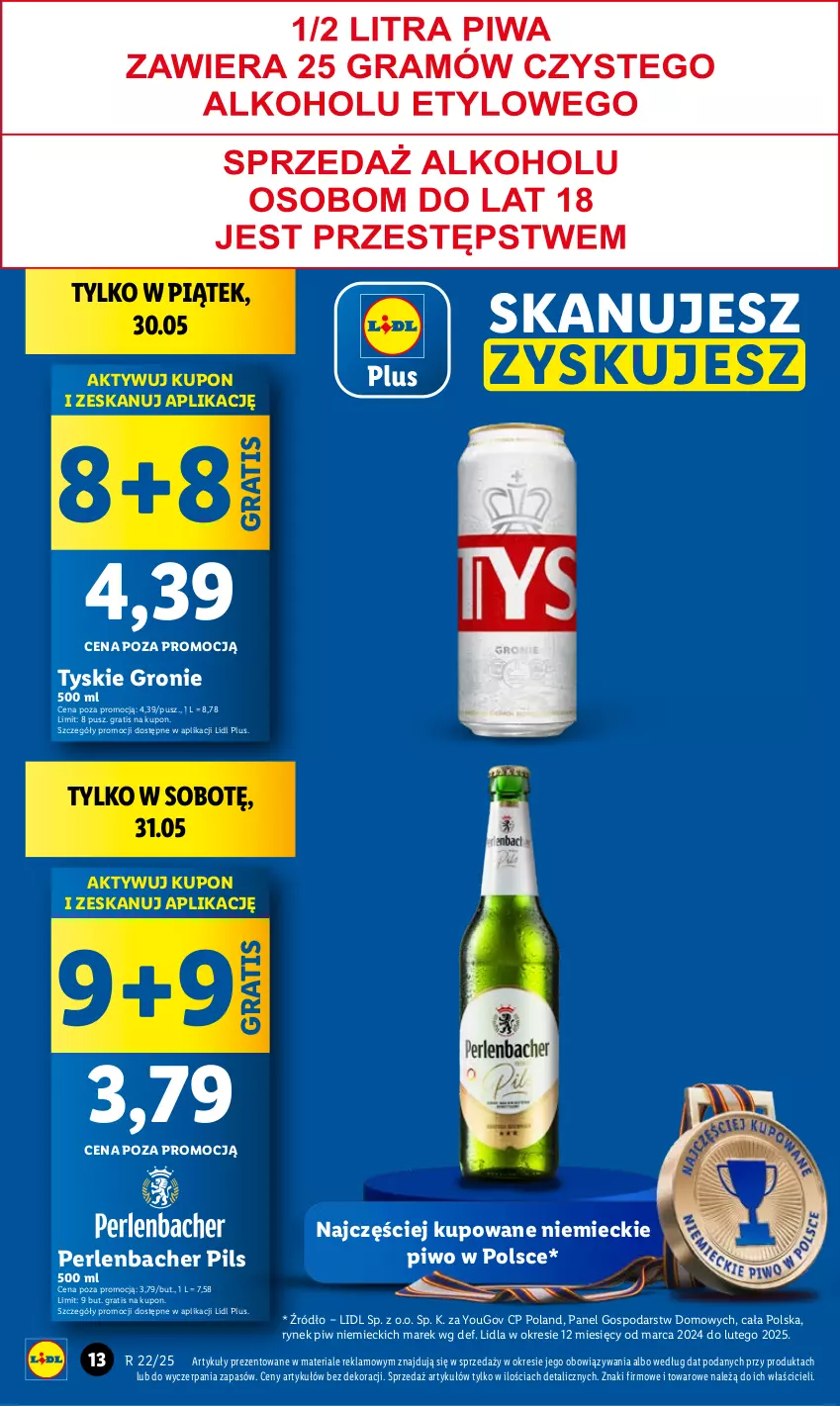 Gazetka promocyjna Lidl - GAZETKA - ważna 29.05 do 31.05.2025 - strona 14 - produkty: Gra, NBA, Piwo, Tyskie