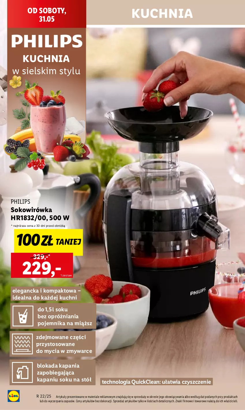 Gazetka promocyjna Lidl - GAZETKA - ważna 29.05 do 31.05.2025 - strona 16 - produkty: Kuchnia, Philips, Pojemnik, Sok, Stół