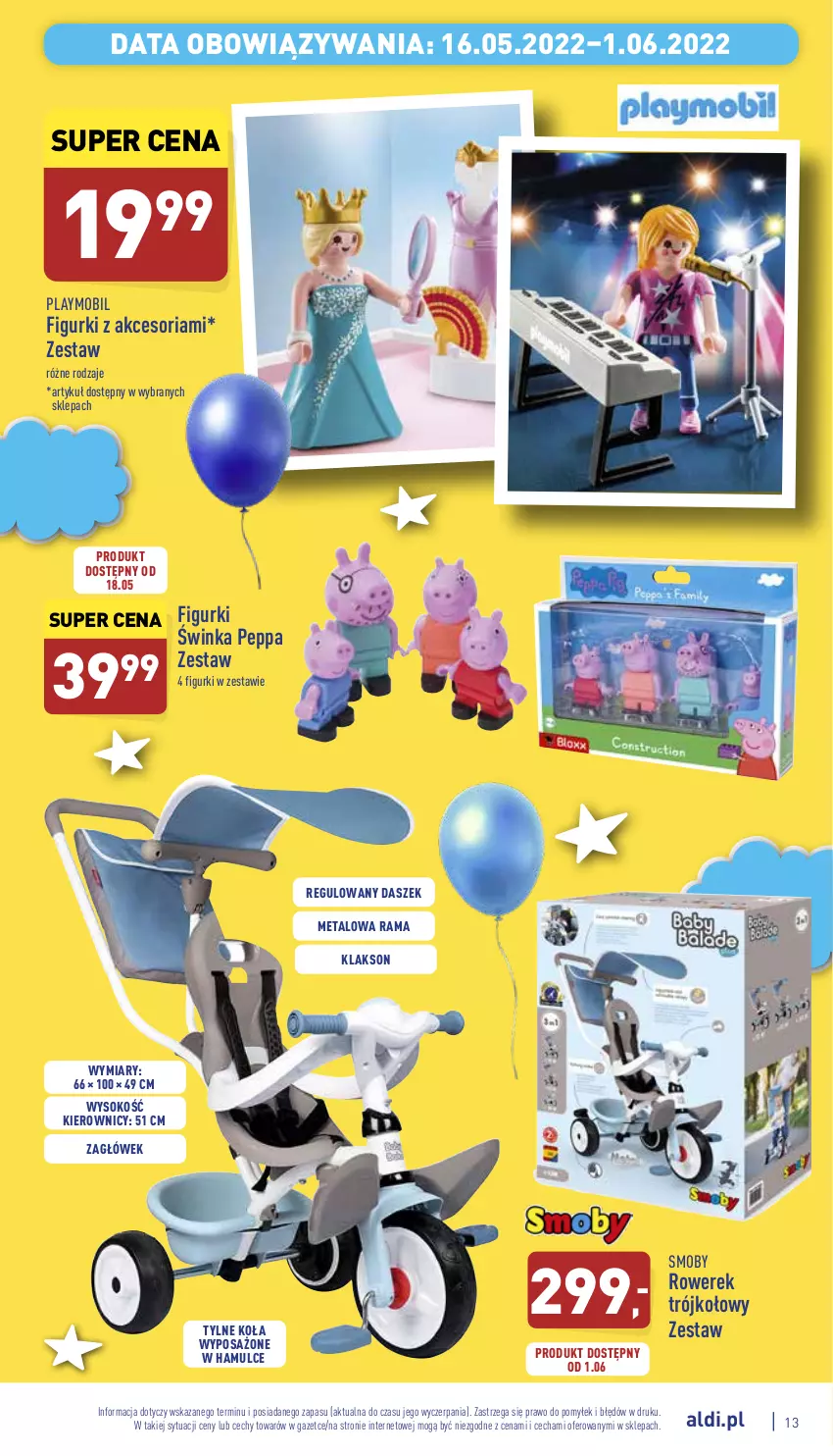 Gazetka promocyjna Aldi - Dzień Dziecka - ważna 16.05 do 01.06.2022 - strona 13 - produkty: Inka, Mobil, Playmobil, Rama, Rower, Rowerek, Sok, Zagłówek