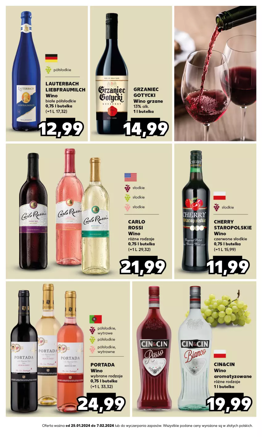 Gazetka promocyjna Kaufland - Barek Kauflandu - ważna 25.01 do 07.02.2024 - strona 12 - produkty: Carlo Rossi, Gra, Por, Portada, Wino, Wino czerwone